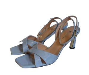Pollini sandals high heels size 39.5 All leather, Patent Leather, Made in Italy - Picture 1 of 14