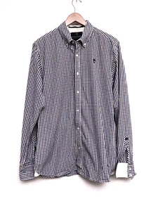 Vintage Scotch & Soda XL Blue/Brown Plaid Check Long Sleeve Button Shirt Cotton - Picture 1 of 9