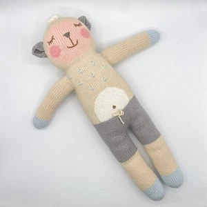 Blabla lana pecora peluche lavorato a mano bambino peluche cotone marrone agnello grande 17 pollici - Foto 1 di 7