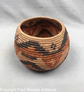 Cesta india antigua de la misión de California - banda de indios cahuilla - Imagen 1 de 5