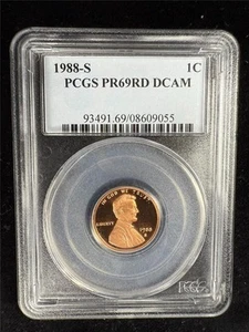 1988 S LINCOLN CENT PROOF 1C PF69 RD ULTRA CAMEO PCGS PR69 DCAM UCAM SKU 3777 - Picture 1 of 2