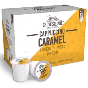 Grove Square Cappuccino, Caramel, 24 Single Serve Cups - Picture 1 of 5