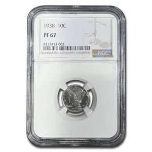 1938 Mercury Dime PF-67 NGC - Picture 1 of 3