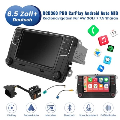 NONAME 6.5" CarPlay Android Auto RCD360 PRO 187B MIB Radio Für VW Golf Jetta CC - Bild 1 von 4
