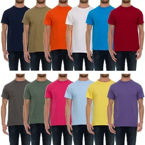 12 Pack SOCKS'NBULK Mens Cotton Crew Neck Short Sleeve T-Shirts Mix Colors (5XL) - Picture 1 of 6