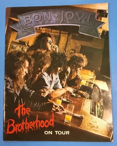 Bon Jovi The Brotherhood On Tour 1989 Concert Program Book Vintage - Picture 1 of 3