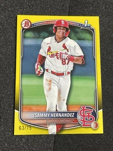 2025 Bowman - Prospects Sammy Hernandez #BP-50 Yellow /75 (RC) - Picture 1 of 2