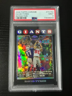 2008 Topps Chrome - David Tyree #TC152 Super Bowl Refractor PSA 9 - Image 1 of 2