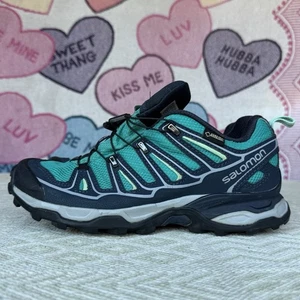 Size 6 - Salomon X Ultra 2 GTX Trail Running Shoes Green Black Women's - Picture 1 of 11