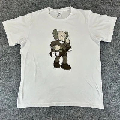 Kaws Uniqlo Shirt Mens Extra Large White Clean Slate Elephant Streetwear UT Y2K - Image 1 of 4