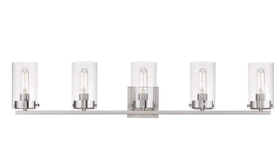 Maxim Lighting Pinn 5 Light Bath Vanity, Satin Nickel/Clear - 12405CLSN - Image 1 of 1