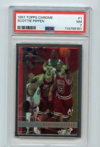 1997-98 Topps Chrome #1 Scottie Pippen Chicago Bulls HOF PSA 7 - Picture 1 of 2