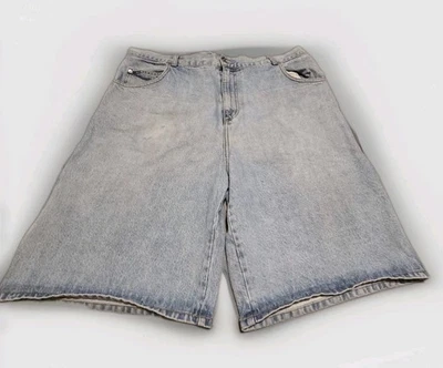 Pantalones Cortos Vaqueros Neo Azul Para Hombre 40 Gris Y2K Grunge Patinador Foto 1 de 4