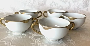 Set of 5 Soup Bouillon Cream Cups O & E G Oscar and Edgar Gutherz Royal Austria - Picture 1 of 11