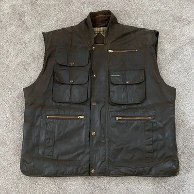 Outback Trading Deer Hunter Vest Jacket Dark Brown XXL Oilskin Outdoor Utility - Image 1 of 4