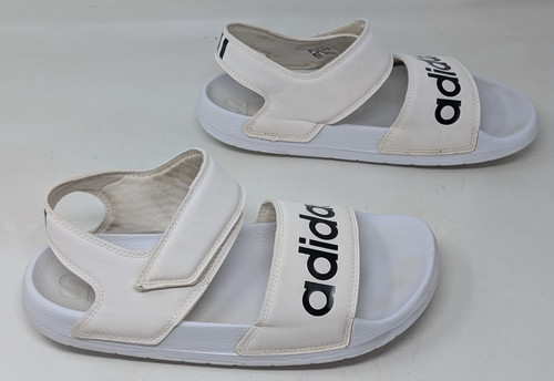 Adidas Adilette FW5360 sandali bianchi con cinturino alla caviglia uomo taglia 8 vintage