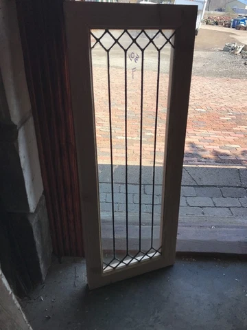 SG 2127 10 AVpriced each antique leaded glass transom window 14.5 x 38 Cover