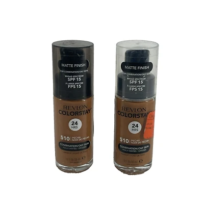 2 PACK Revlon Colorstay Makeup Foundation Combination/Oily 510 PECAN Shade - Image 1 of 4