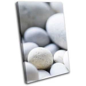 Stones Pebbles Bathroom SINGLE CANVAS WALL ART Picture Print VA - Picture 1 of 1