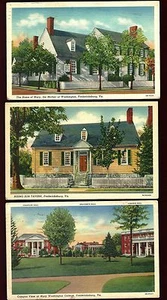 AU181 Fredericksburg, 3 Stk. College-Rising Sun Tavern-Home of Mary, Bettwäsche - Bild 1 von 2