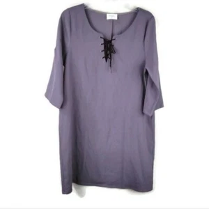Vestido Everly para mujer L topo manga 3/4 con cordones escote popover vestido DR6513 - Imagen 1 de 10