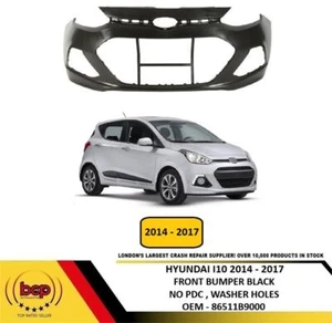 HYUNDAI i10 2014 - 2017 FRONT BUMPER SMOOTH BLACK TO BE PRIMED INSURANCE APPROVE - Picture 1 of 9