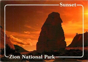 Postal al atardecer del Parque Nacional Zion Utah - Imagen 1 de 2