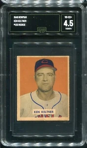 1949 Bowman #125 Ken Keltner Cleveland Indians - Rookie Card - GMA 4.5 VG/Ex+ - Picture 1 of 2