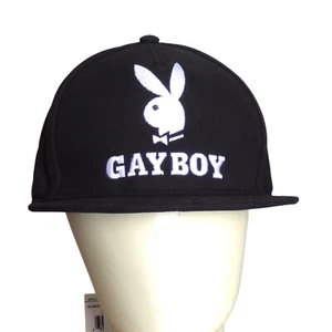 MOSCHINO COUTURE! x PLAYBOY- NWT 2019 "Gayboy" Small Brim Cap - Picture 1 of 5