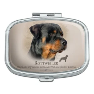 Rottweiler Rottie Dog Breed Rectangle Pill Case Trinket Gift Box - Picture 1 of 4
