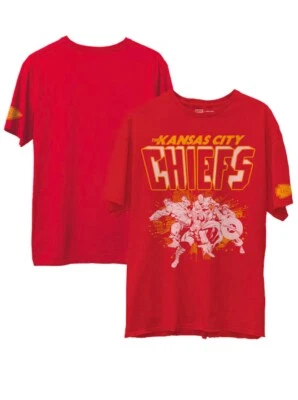 Camiseta de fútbol americano Junk Food Marvel x Kansas City Chiefs para hombre talla mediana roja nueva Foto 1 de 4