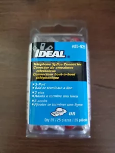 Ideal 25 Pack Telephone Splice Connectors 85-925 brand new - Picture 1 of 4