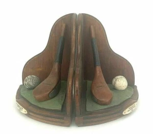 McEwan & Philp Gutta Ball and Feathery Ball Replica Bookends - Picture 1 of 8
