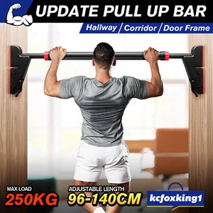 Pullup Bar Chinup Sit Push Up 250kg Horizontal Door Ab Workout 96-140cm Home Gym - Picture 1 of 11