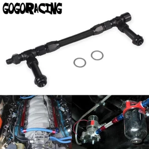 AN8 8AN Braided Dual Feed Carb Fuel Line Double Pump For 4150 Holley Carburetor - Picture 1 of 7