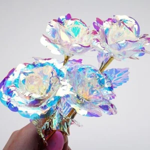 Galaxy Forever Rosa Flor LED Luz Boda San Valentín Cumpleaños Navidad Día de la Madre - Imagen 1 de 16