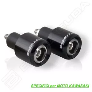 BARRACUDA CONTRAPPESI MANUBRIO ERGAL NERO SPECIFICI per KAWASAKI KLX 650 - Foto 1 di 1