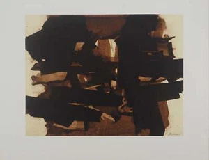 Pierre SOULAGES : Peinture II 1960, Héliogravure signée - Picture 1 of 5