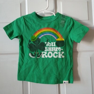 GAP BABY SHAMROCK T-SHIRT, SIZE 18-24M - Image 1 of 2