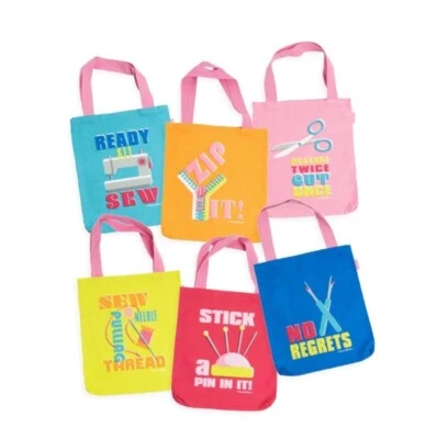 Moda Ready Set Sew Tote Bag 14” x 16” 100% Cotton Colour Selected At Random - Image 1 of 4