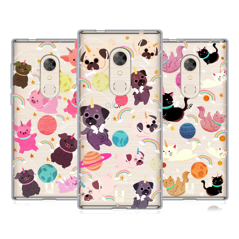 FUNDA HEAD CASE DESIGNS CON DIBUJO DE GEL SUAVE Y FONDO DE PANTALLA HEAD CASE DESIGNS PARA TELÉFONOS ALCATEL Foto 1 de 4