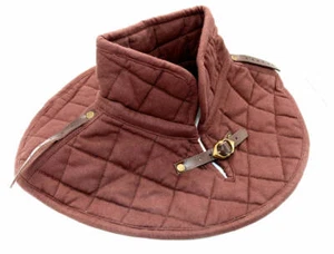 Protector medieval de cuello acolchado de algodón cadena cuello de correo SCA renacentista LARP AU - Imagen 1 de 4