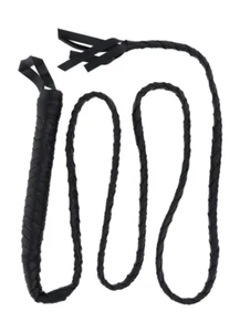 BULL WHIP 2m 6ft long ( LEATHER LOOK ) - FANCY DRESS Costume Accs NEW - Picture 1 of 2
