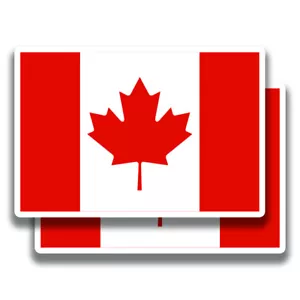 CANADA NATIONAL FLAG DECAL 2 Stickers Bogo For Car Bumper Truck 4x4 2 For 1 - Picture 1 of 1