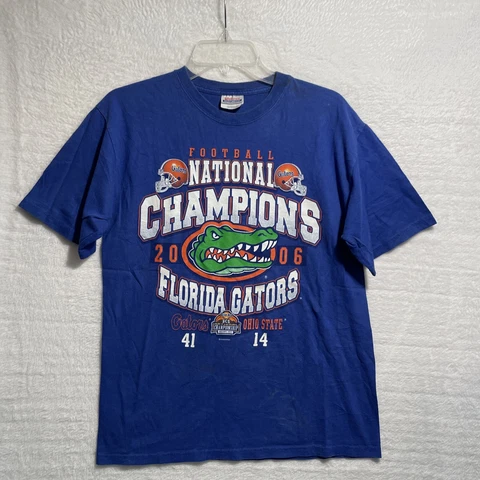 NCAA T Shirt Mens Medium 2006 Florida Gators National Championship Blue Cover