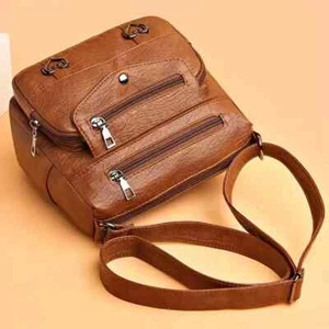 Middle-aged And Elderly Bag, Women's Bag, Crossbody Bag, Soft Leather All-match - Picture 1 of 7