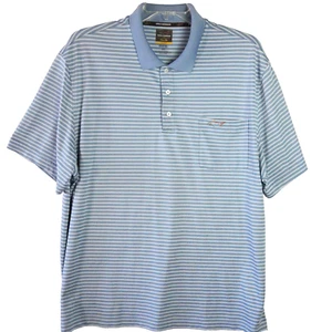 Greg Norman Polo Herren Gr. XXL Play Dry blau gestreift Golfshirt Performance - Bild 1 von 11
