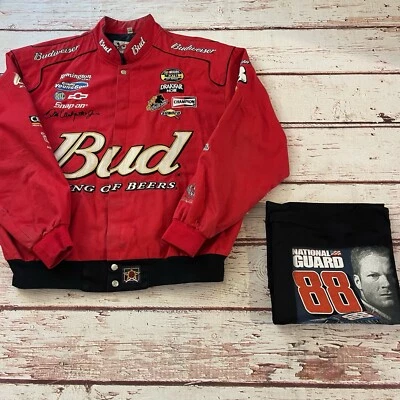 Vintage Y2K Nascar Chase Authentics Dale Earnhardt Bud King Of Beers Size XL - Image 1 of 4