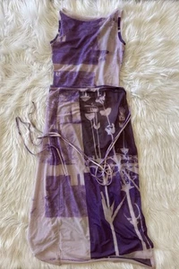 Grover Rad Poppy Mesh Tank Top & Wrap Skirt Lavender Purple XS - Picture 1 of 5