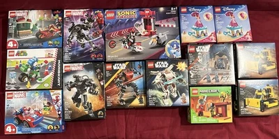 Sealed New bulk lego set lot Of 14, STAR WARS, Disney, MARVEL  AND MORE!!! - Image 1 of 4